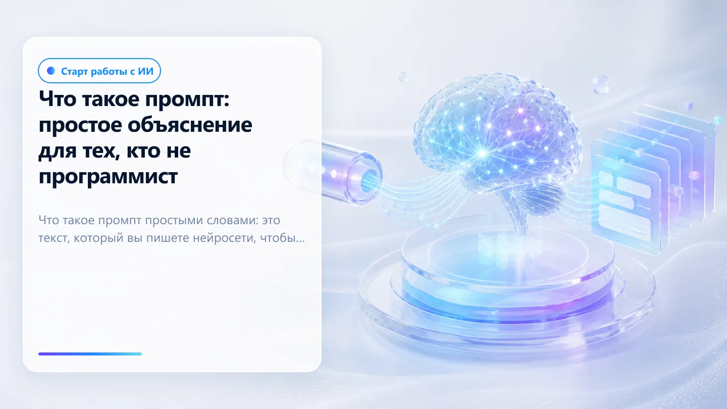 Обложка статьи: Что такое промпт: простое объяснение для тех, кто не программист