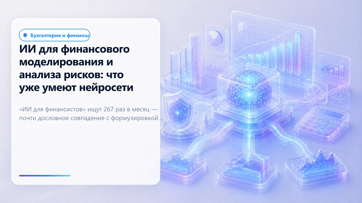 Обложка статьи: ИИ для финансового моделирования и анализа рисков: что уже умеют нейросети