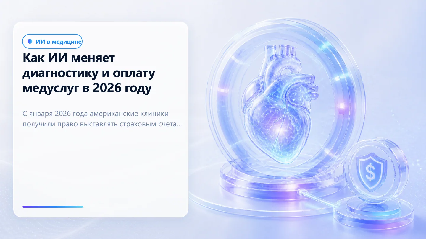 Обложка статьи: Как ИИ меняет диагностику и оплату медуслуг в 2026 году