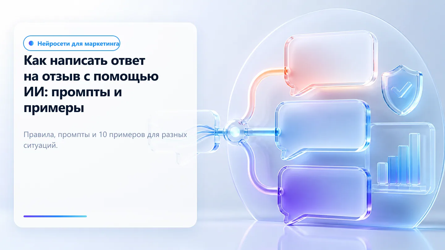 Обложка статьи: Как написать ответ на отзыв с помощью ИИ: промпты и примеры