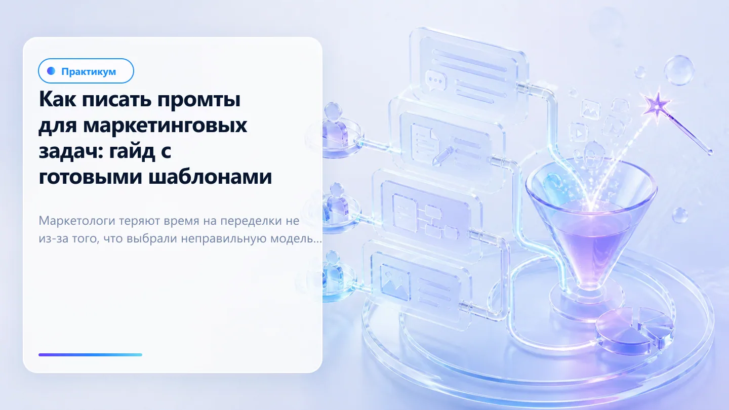 Обложка статьи: Как писать промты для маркетинговых задач: гайд с готовыми шаблонами