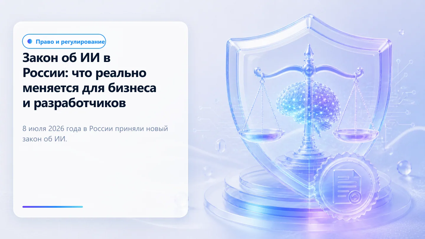 Обложка статьи: Закон об ИИ в России: что реально меняется для бизнеса и разработчиков